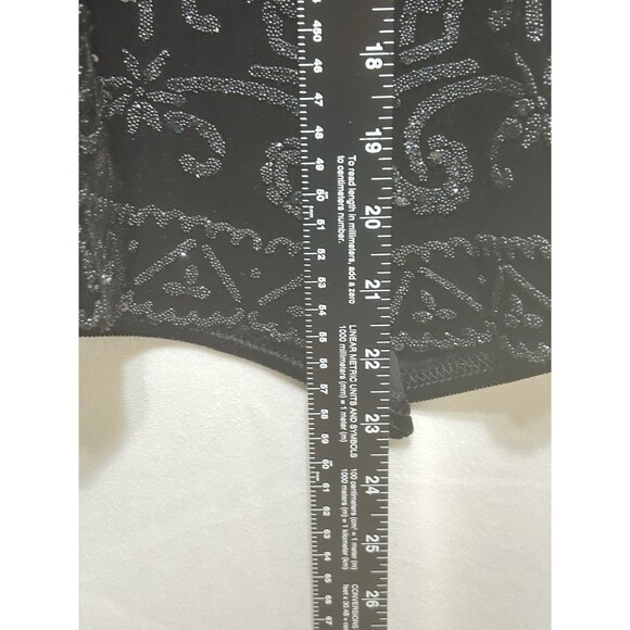 MSK Womens L‎ Black Beaded Sparkle With Mesh Sleeves Top - Picture 4 of 10